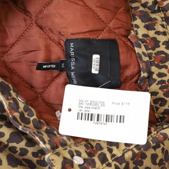 MARISSA WEBB Ellery Print Anorak Jacket Coat XS Filling Lined Leopard Brown B26 - Picture 7 of 7